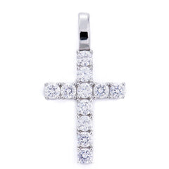 Radiant Pavé Cross Moissanite Pendant - product view 5