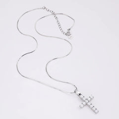 Radiant Pavé Cross Moissanite Pendant - product view 7