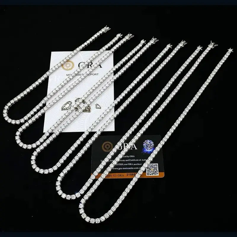 5mm GRA/VVS Moissanite Tennis - product view 1