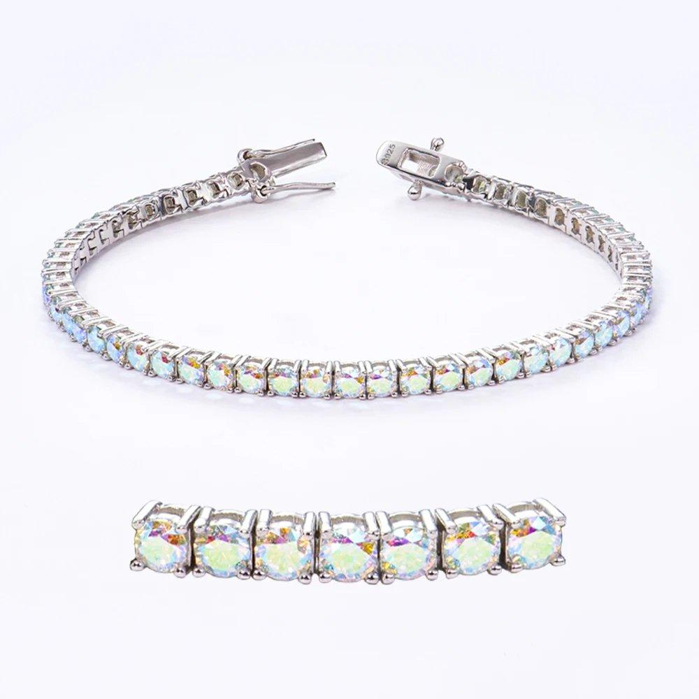 3mm AB-Color Moissanite Tennis - product view 1