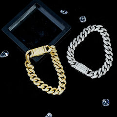 8/10/12mm Arc-Style Moissanite Cuban - product view 3