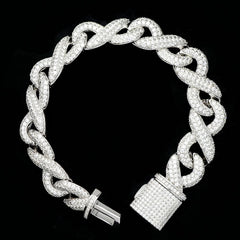 15mm Iced-Out Infinity Cuban Link - product view 1