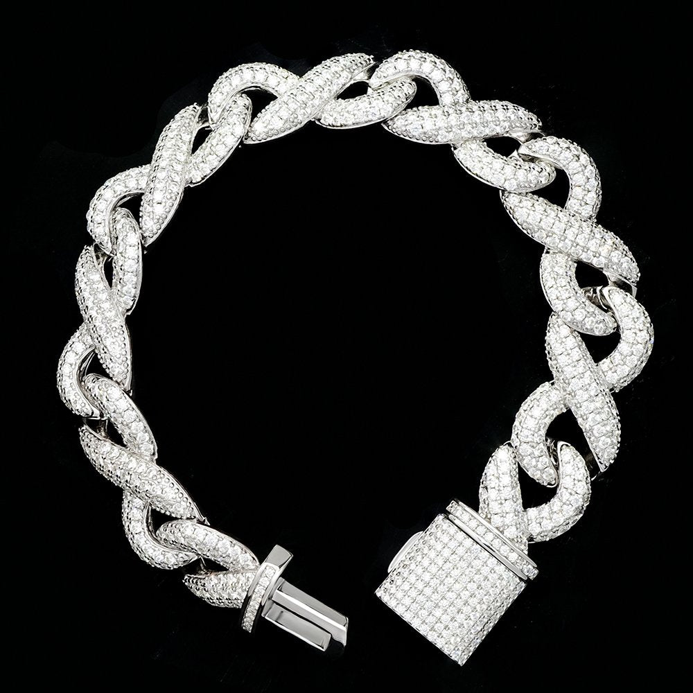15mm Iced-Out Infinity Cuban Link - product view 1
