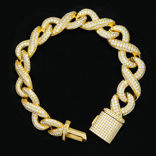 15mm Iced-Out Infinity Cuban Link - product view 2
