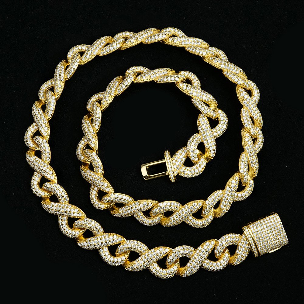 15mm Iced-Out Infinity Cuban Link - product view 4
