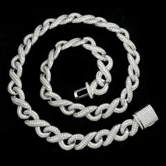 15mm Iced-Out Infinity Cuban Link - product view 5