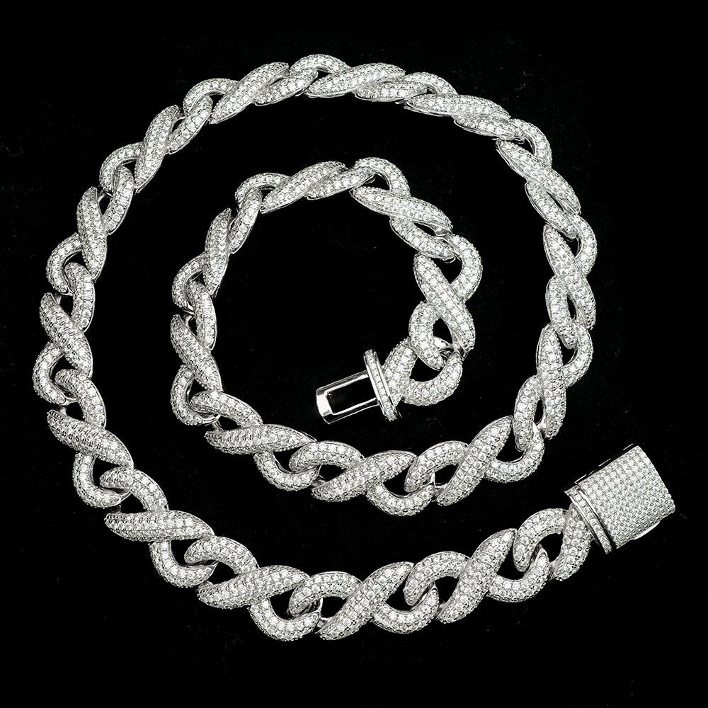 15mm Iced-Out Infinity Cuban Link - product view 5