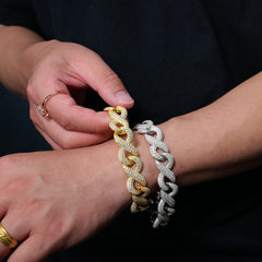 15mm Iced-Out Infinity Cuban Link - product view 6