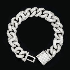 15mm Iced-Out Double-Bar Mariner - product view 3