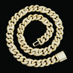 15mm Iced-Out Double-Bar Mariner - product view 5