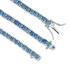 3–6mm Royal-Blue GRA VVS Moissanite Tennis - product view 2