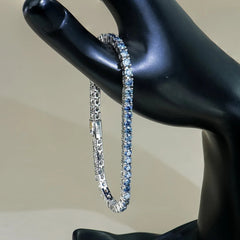 3–6mm Royal-Blue GRA VVS Moissanite Tennis - product view 3