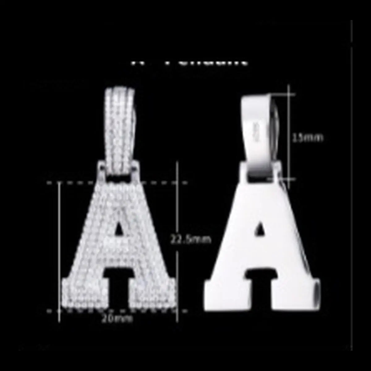 Pavé Moissanite Initial Pendant - product view 1