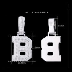Pavé Moissanite Initial Pendant - product view 2