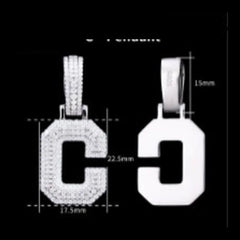 Pavé Moissanite Initial Pendant - product view 3