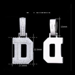 Pavé Moissanite Initial Pendant - product view 4