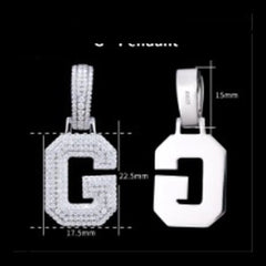Pavé Moissanite Initial Pendant - product view 7