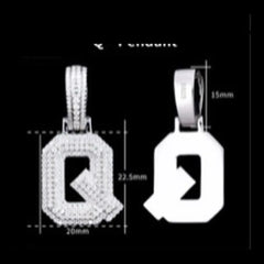 Pavé Moissanite Initial Pendant - product view 17