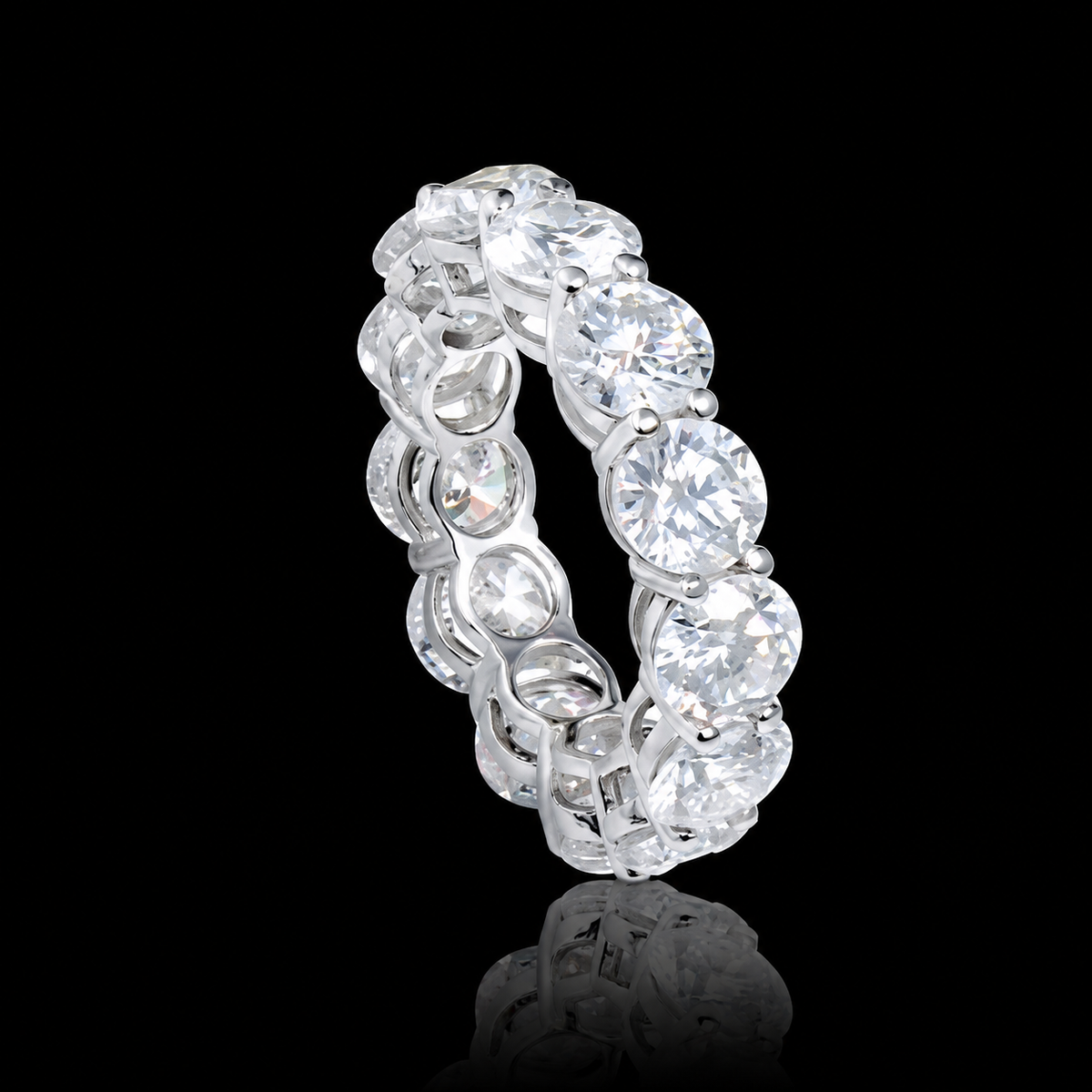 Round-Cut Moissanite Eternity Band - 5 mm - product view 1